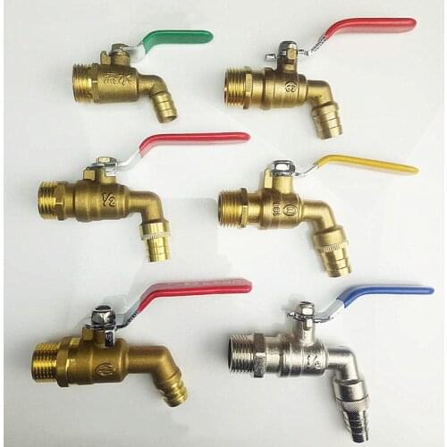 Thickened hot water nozzle 4 points 6 points 1 inch removable quick-opening faucet school faucet copper ball core