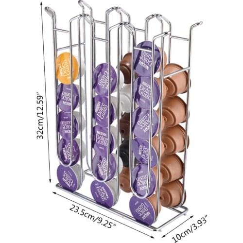 Vertical Coffee Capsule Display Holder for 36 Pieces Cafe Capsules Coffee Pod 94PF