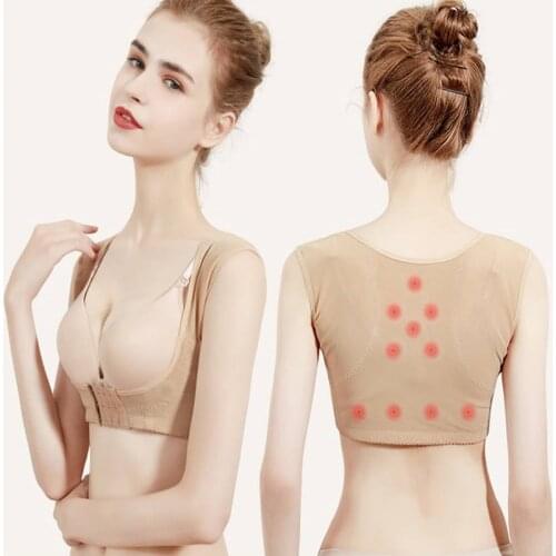 12pcs Magnets Chest Brace Up for Women Invisible Posture Corrector Shapewear Tops Corset Vest Back Shoulder Support Adjustable