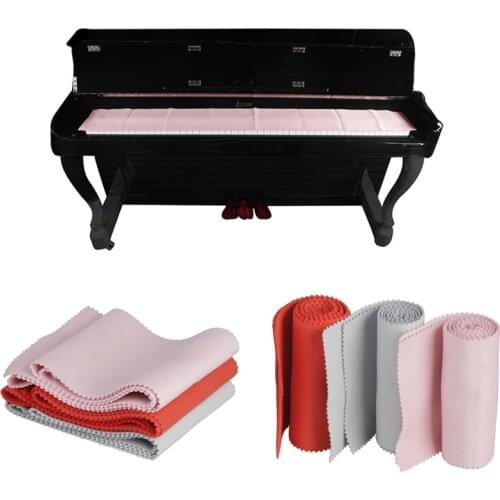125cm*14.5cm Electronic Piano Keyboard Cover Solid Color Anti-dust Cleaning Cloth