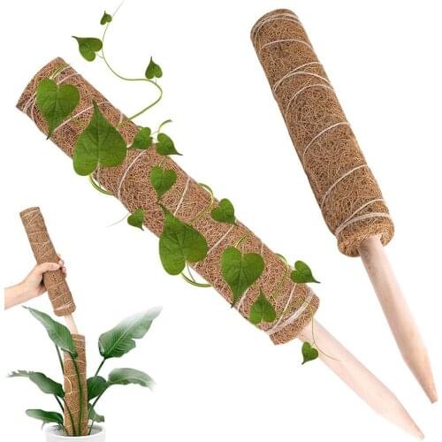 15.9 Inch Coir Moss Pole For Climbing Indoor Plants,Extension Coconut Climbing Plants Stick Maintain Moisture Garden Frame
