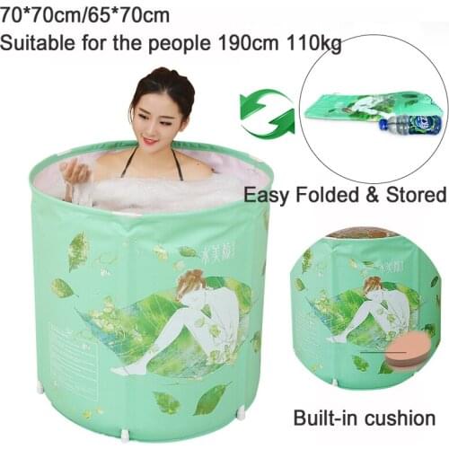 20%A,70*70cm inflatable bathtub Bath barrels for Adult bath barrel home folding bath barrel children plastic tub