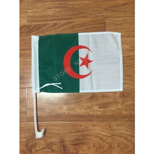 30X45C Flag of Algeria Algeria window flag car flag pole car decoration Free Shipping