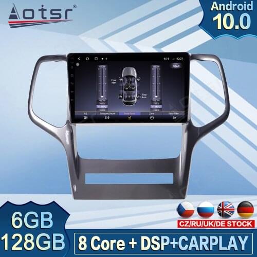 128G Car Radio For Jeep Grand Cherokee 2008 - 2013 Android Screen GPS Navigation Multimedia DVD Video Player Recorder Carplay