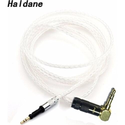 Free Shipping Haldane 8 Cores Silver Plated Audio Upgraded Cable Wire for HD8DJ HD7DJ HD6DJ Headphones