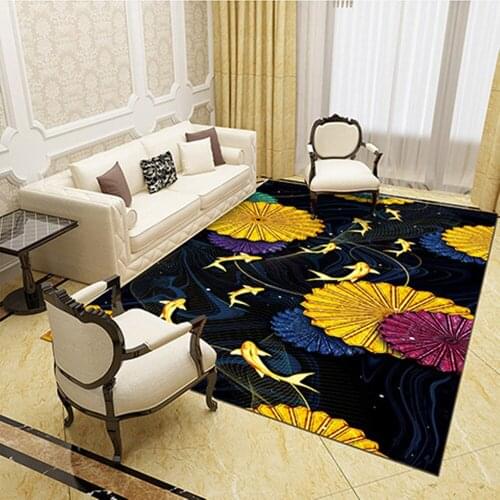 Nordic 3D Printing Big Carpet Cartoon Child Bedroom Play Mat Girl Room Decorate Area Rug Kids Game Large Carpets for Living Room