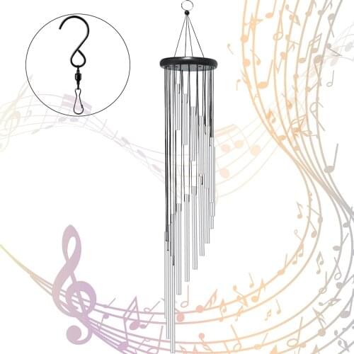 Wood Deep Relaxing 18 Tubes Wind Chimes Metal Wind Bells Handmade Ornament Garden Patio Outdoor Hanging Decoration Gift
