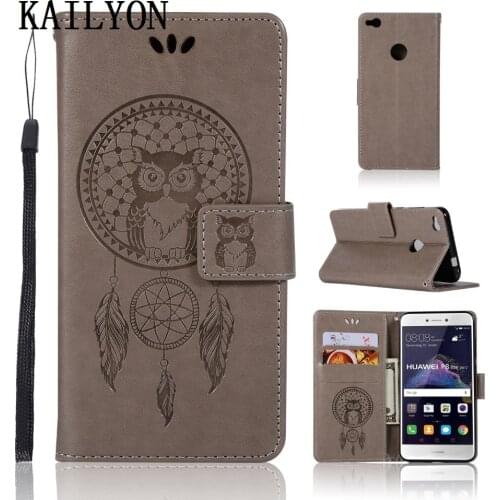 For Huawei P8 Lite (2017) Leather Case p9 lite 2017, Honor 8 lite Nova Lite GR3 2017 Flip Cover Magnetic Wallet Stand phone case