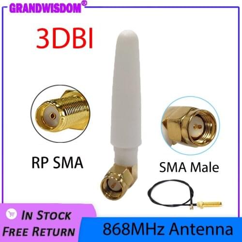 868MHz 915MHz Antenna 3dbi SMA Male Connector GSM 915 MHz 868 MHz antena outdoor signal repeater antenne waterproof Lorawan