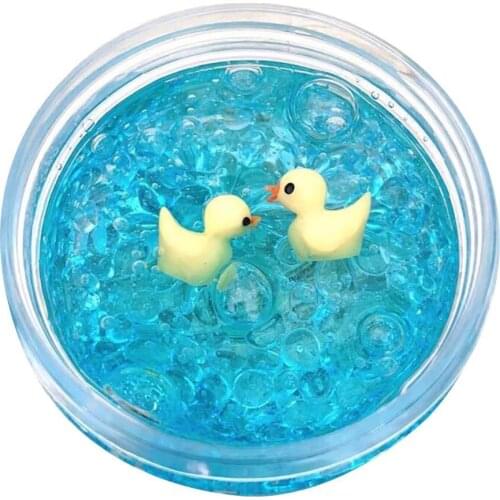 Figet toys DIY Little Duck Crystal Mud Clay Clear Slime Stress Relief Kids Toy Children Gift Cotton Slime Antistress Plasticine