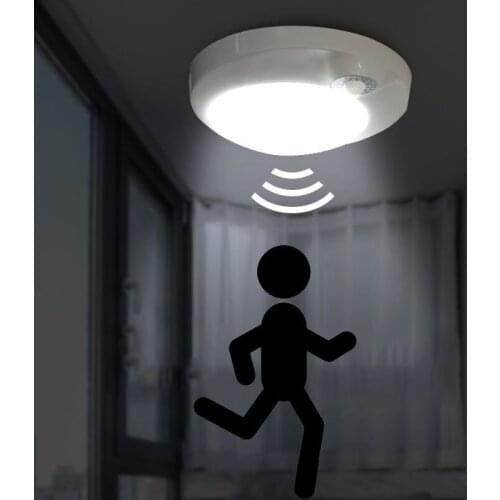 Human body induction LED Ceiling Light 9W 12W Surface Mounted Energy Saving Ceiling Lighting For Bathroom Balcony Corridor