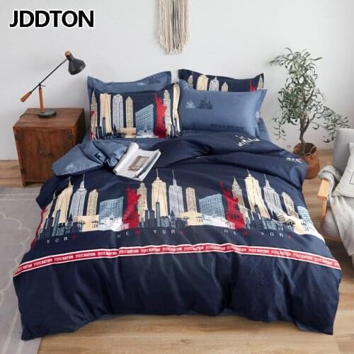 JDDTON New Bed Cover Set Fashion Simple Style Duvet Cover Pillowcase Bed Sheets Twin Full Queen Super King Size Bed Set BE159