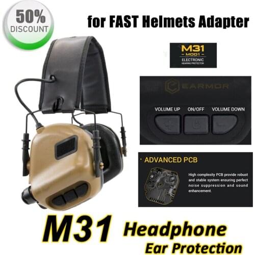 M31 MOD3 Headset Airsoft Earmor Tactical Shooting Aviation Ear Protection Headphone Anti-noise Earphone Military Softair