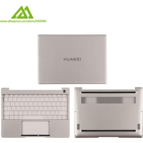 New Original LCD Back Cover/Palmrest Keyboard Bezel/Bottom Cover For HUAWEI 2020 Matebook 13 HNL-WFQ9 HNL-WFP9 Silver