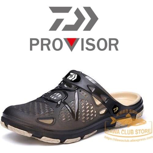Daiwa Fishing Shoes 2021 Sandals for Men Breathable Beach Shoes Garden Clog Aqua Shoes Trekking Wading Shoes Size 39-45