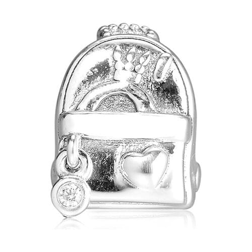 Silver Beads For Jewelry Making backpack Adventure Bag Charm Sterling Silver Jewelry Woman DIY Beads Free Shipping
