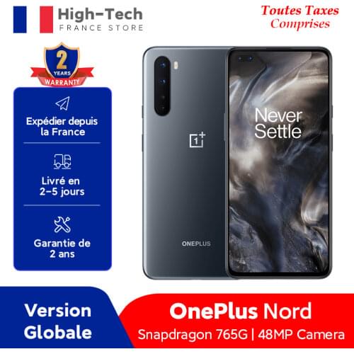 OnePlus Nord 5G 8GB 128GB Global Version Smartphone 6.44'' 90Hz AMOLED Display 48MP Quad Rear Camera Snapdragon 765G Octa Core