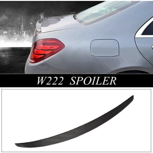 MONTFORD For Mercedes-Benz W222 S class S320 S400 S500 S600 Spoiler 2014 2015 Auto Carbon Fiber Rear Lip Spoiler Trunk Boot Wing