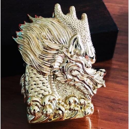 Unique Handmade Pure Copper Heavy Armor Windproof Oil Lighter Retro Emperor Dragon Kerosene Cigarette Lighters