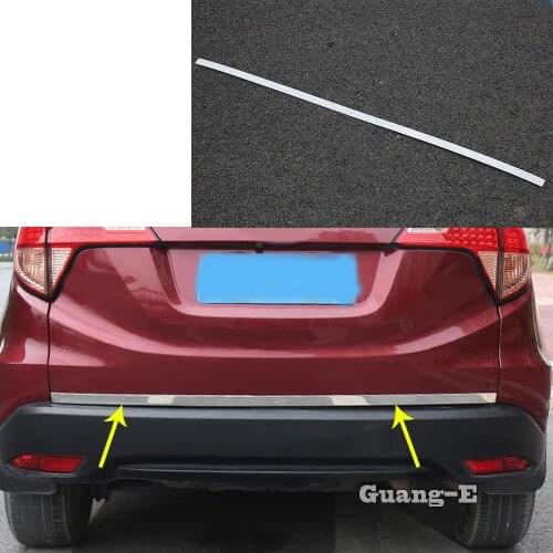 Top Car Stick Stainless Steel Rear Door Tailgate Bumper Frame Plate Trim Lamp Trunk Lid For Honda HRV HR-V Vezel 2019 2020