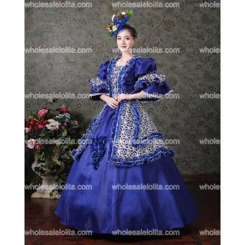 Victorian Gothic Georgian Period Marie Antoinette Dress Ball Gown Vintage Victorian Period Costumes