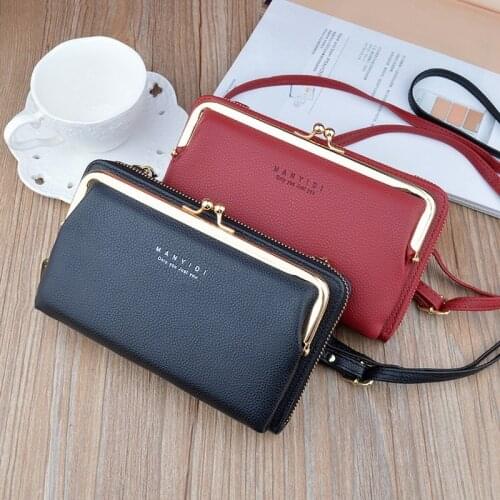 2020 Women Wallet Brand Cell Phone Wallet Big Card Holders Wallet Handbag Purse Clutch Messenger Shoulder Straps Bag Crossbody