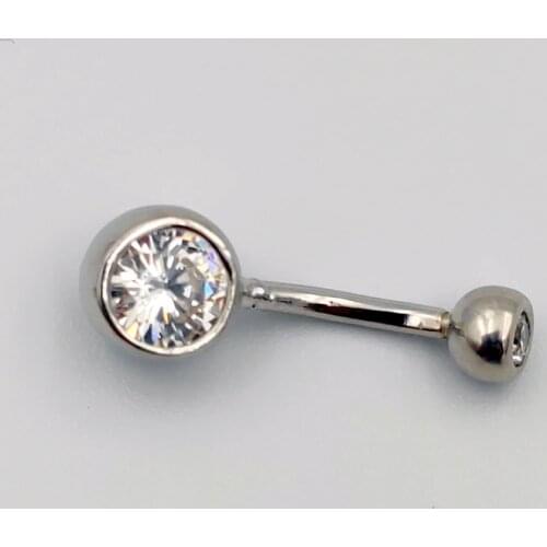 925 sterling silver Belly Button Bar Navel Ring Body Piercing Jewellery