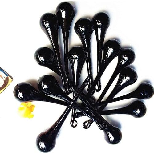 20PCS/LOT Black 20*80MM Glass Crystal Raindrop Suncatcher Hanging Chandelier Parts Party Curtain Centerpieces Wedding Decoration