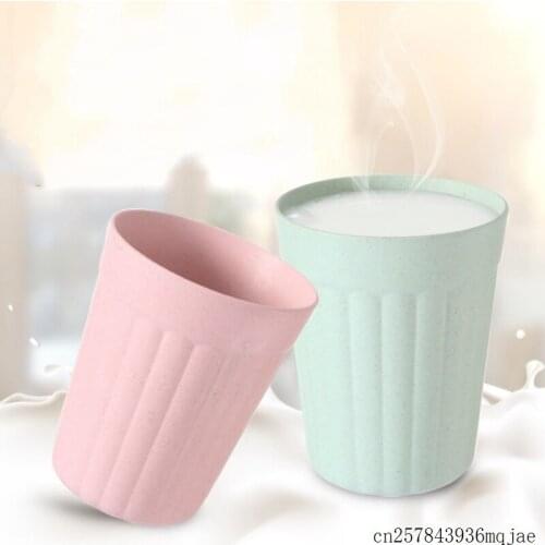 24pcs Babycare Cup Green Bamboo Water Cups Fiber Milk Cup Mugs Fast Cleaner Mug for Children Kids