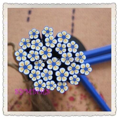 5pcs C-12 5mm Cute Flower Cane Fancy Nail Art Polymer Clay Cane Nail Art Decoration