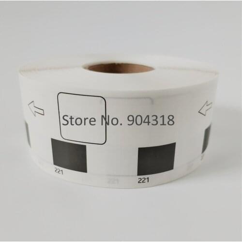 6 x Rolls DK 11221 DK-11221 DK11221 DK1221 DK-1221 DK 1221 Brother Compatible Square Labels 23mm x 23mm