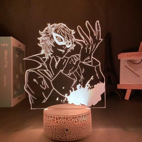 Anime Lamp Persona 5 Led Night Light for Kids Bedroom Decor Nightlight Birthday Gift Anime Gadget Room Table Lamp