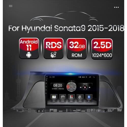 Stereo Car Radio Multimedia Video Player GPS Android 11 For Hyundai Sonata 9 2015 2016 2017 2018 Navigation Carplay Auto 4 Core