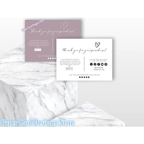 Business Thank You For Your Order Insert Card Template Parcel Insert Etsy Order Small Online Business Thank you your Purchase