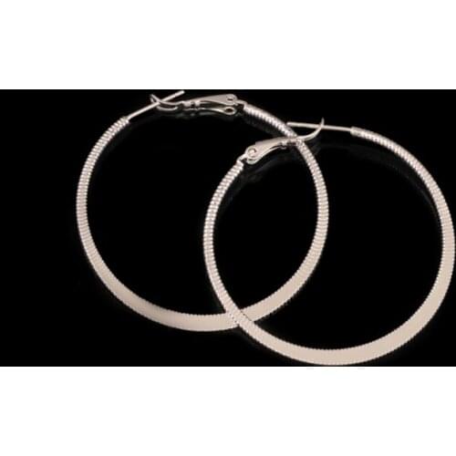MxGxFam Lead and Nickel Free Big Classic hoop Earring No Stone Jewelry