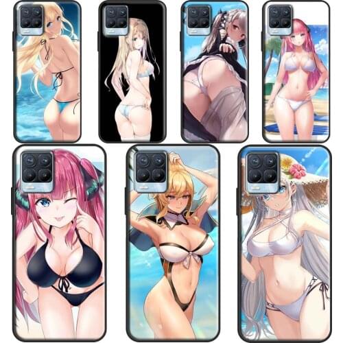 Sexy Anime Bikini Girl Case For OnePlus 9R 8T Nord 7 8 9 Pro Cover For Realme 8 Pro 7i GT Neo C3 C21 6 7 Q3 Pro