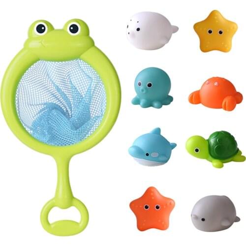 Bath toys Childrens toys luminous toys toddler toys Fish splashing toy bath toy for child star shaped luminous led light toy