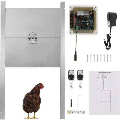 Timing Control Chicken House Automatic Door Opener Door Opening Kit Farm Accessories Chicken Pets Dog Door Opener Remote Control