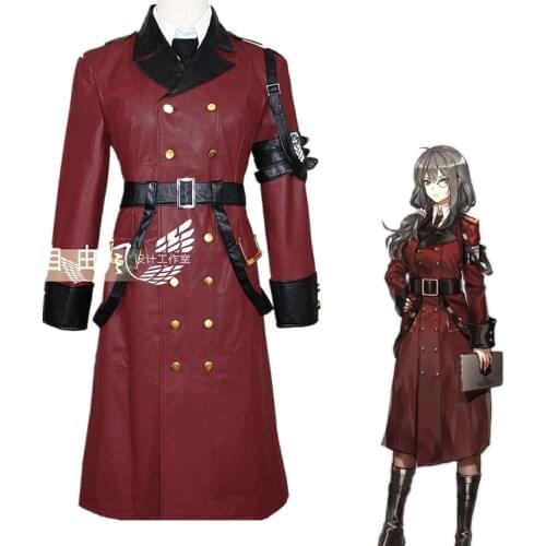 Game Girls Frontline Helianthus Commander Cosplay Costume Halloween Carnival Battle Unifroms Coat Shirt Tie Belt Glasses