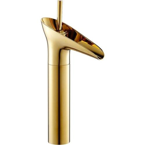 BathroomBasin Faucet Solid Brass Sink Mixer Tap Single Handle Hot & Cold Lavatory Crane Waterfall Tap Free Shipping New Arrivals