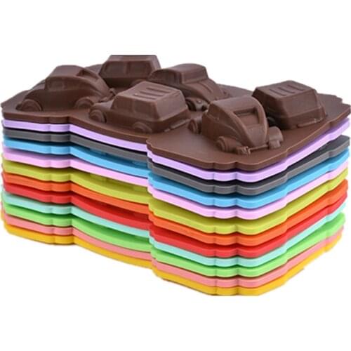 Creative Cars Shape Chocolate Silicone Soap Cookies Mold Jelly Bakeware Cartoon Fondant Cake Decorating DIY Pastry Baking Tools