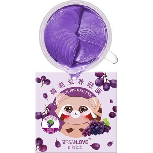Grape Extract Eye Mask Moisturizes Eye Skin Reduces Fine Lines Eye Mask Relieves Puffiness Brightens Skin Repair Mask 60 Pieces