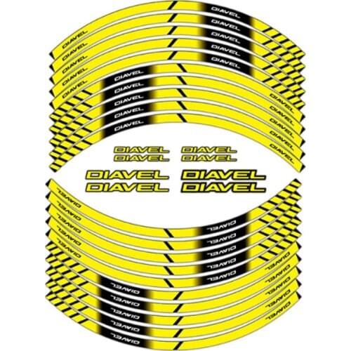 Motorcycle Wheel Sticker Waterproof Reflectives Rim Tire Decals Stickers Protection Set For DUCATI DIAVEL diavel High Quality