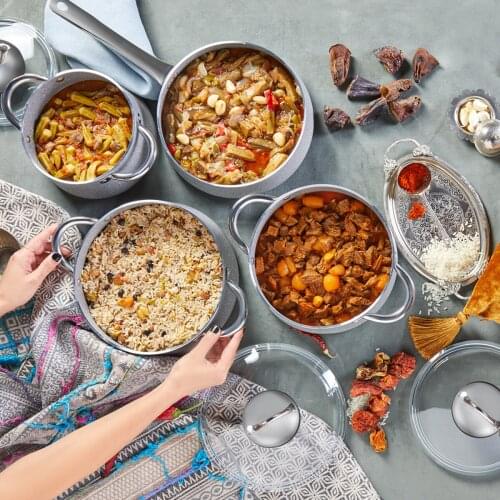 COOKWARE SET 7 pieces non-stick granite cookware fireproof stainless first class quality bio granite 2021 style