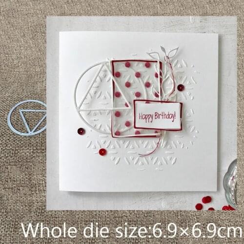 New Design Craft Metal Cutting Die cut dies Triangular geometry circle scrapbook Album Paper Card Craft Embossing die cuts