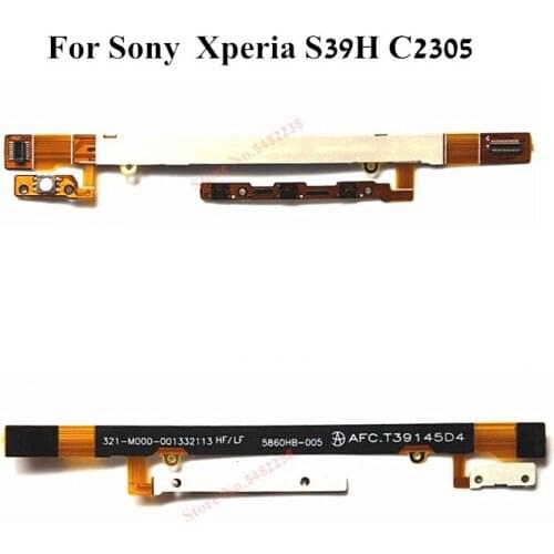 Original Power ON OFF Volume Camera Side Buttons Flex cable For Sony Xperia S39H C2305 Power Switch Audio+-Control Key Replace
