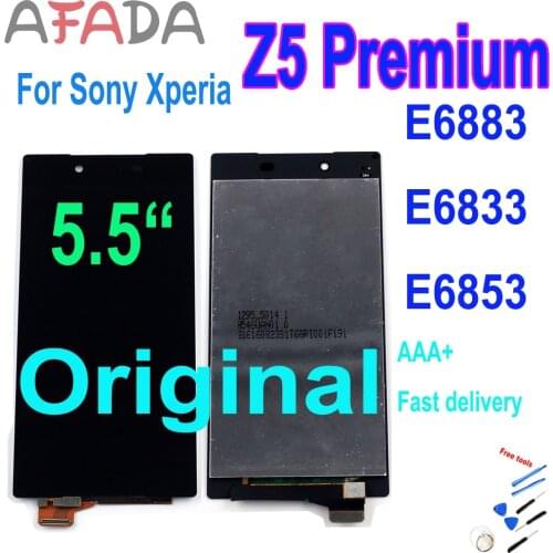 Original 5.5" LCD Display For SONY Xperia Z5 Premium LCD Touch Screen Replacement for SONY Z5Plus Z5P E6883 E6833 E6853 LCD