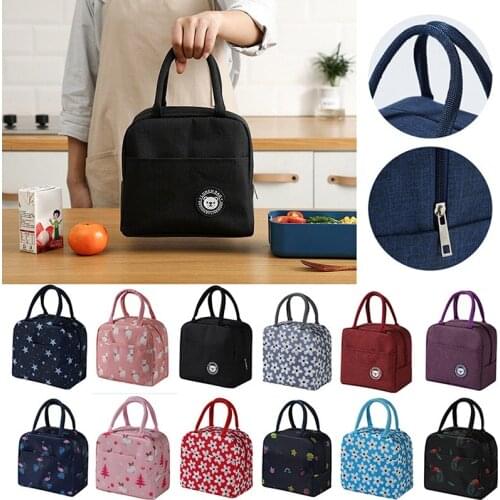 Portable Lunch Bag Cooler Bag Thermal Insulated Lunch Box Tote Bento Pouch Lunch Container Food Storage Bags Handbag 2021 New