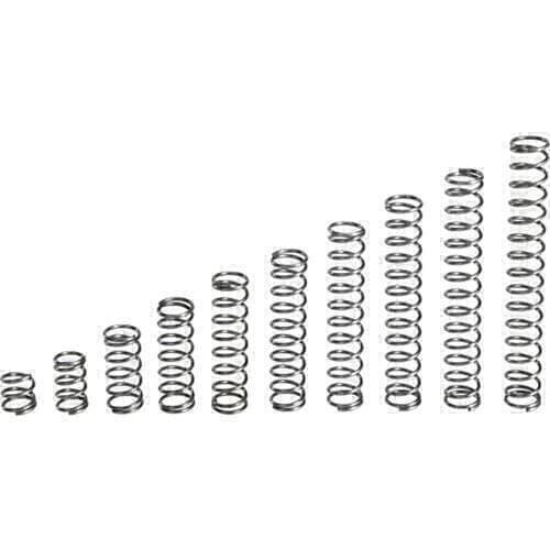 5PCS, Compressed Springs, 2.5mm Wire Diameter x 12mm Outer Diameter x (20-100)mm Free Length, Spring Steel Compressed Springs