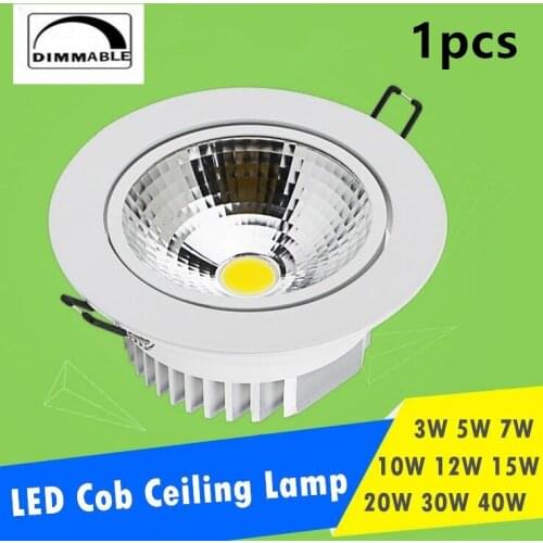 Dimmable LED Downlight 3w 5W 7W 10W 12W 15W 20W 30W Spot LED DownLight 110V 220V LED Spot Recessed Downlight White house